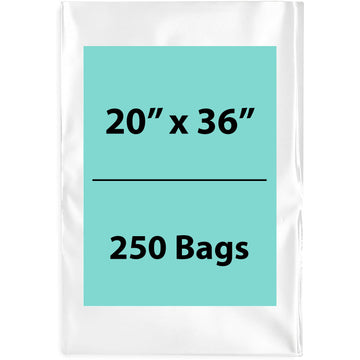 Clear poly bags Flat 20 inch (width) X 36 inch (Height) LDPE